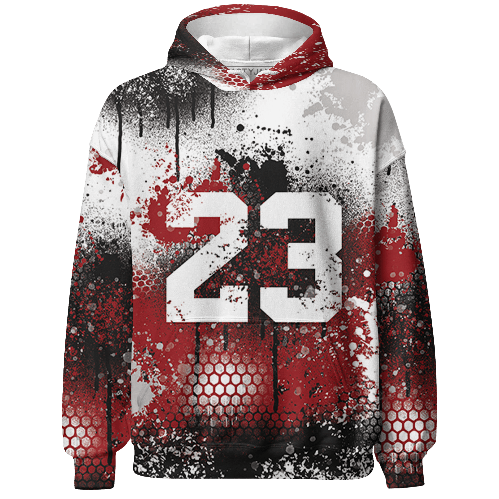 Retro Red Taxi 12s Sweatshirt Match 23 Painted Graffiti - NastyJamz