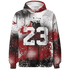 Retro Red Taxi 12s Sweatshirt Match 23 Painted Graffiti - NastyJamz