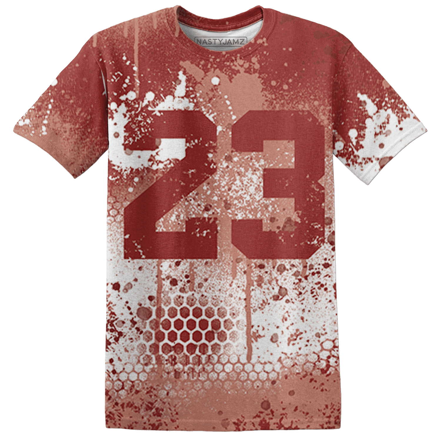 Dune Red 13s T Shirt Match 23 Painted Graffiti - NastyJamz