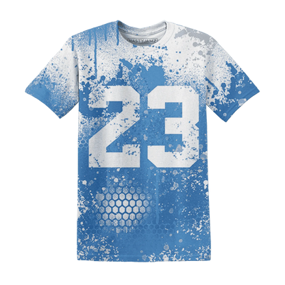 Carolina-Blue-Univercitii-17s-T-Shirt-Match-23-Painted-Graffiti