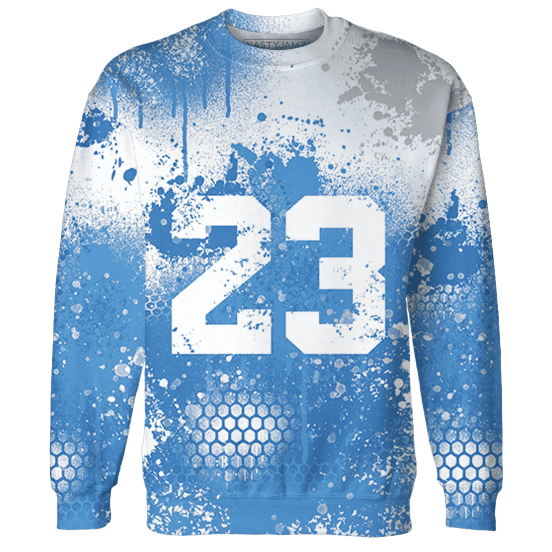 Carolina-Blue-Univercitii-17s-Sweatshirt-Match-23-Painted-Graffiti