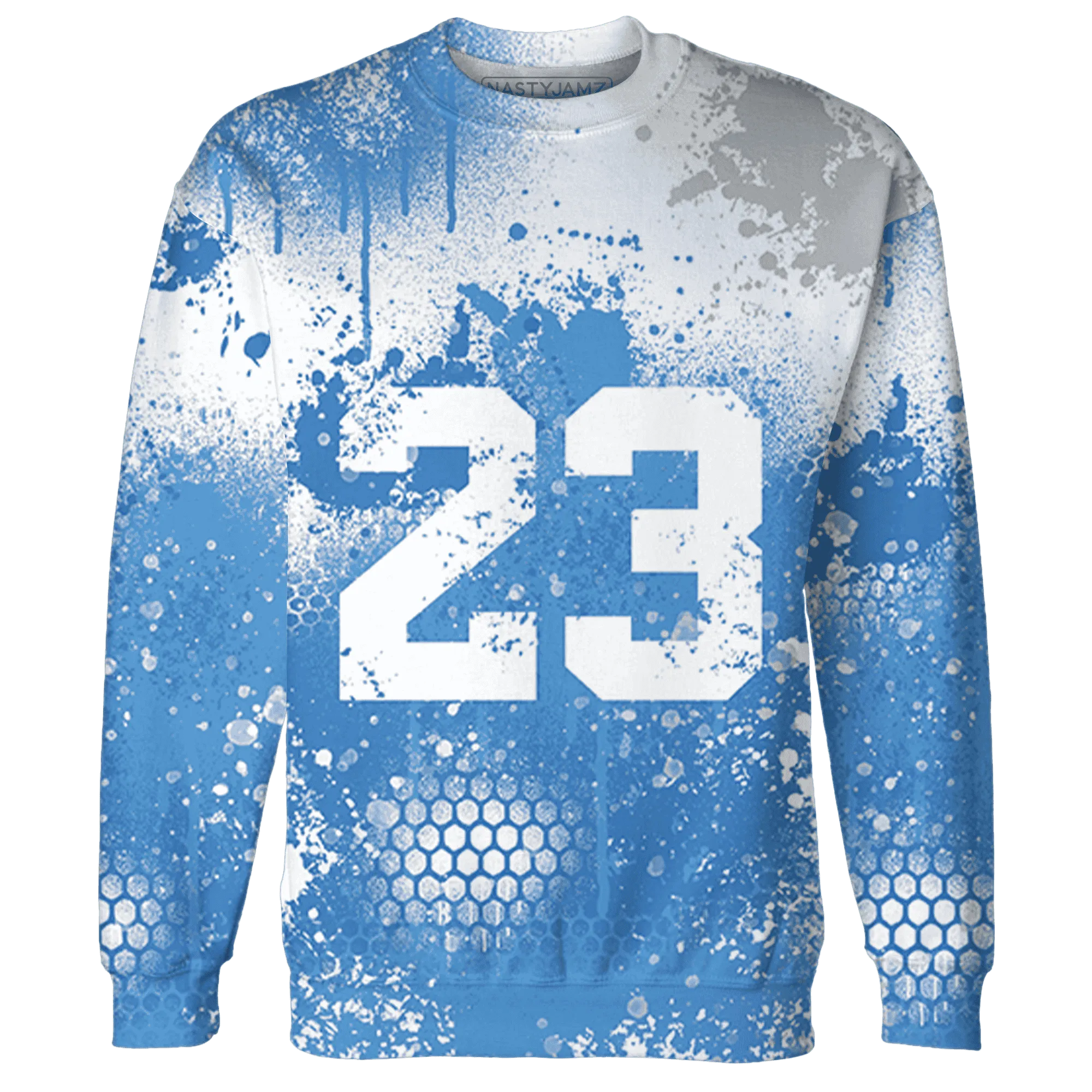 Carolina-Blue-Univercitii-17s-Sweatshirt-Match-23-Painted-Graffiti