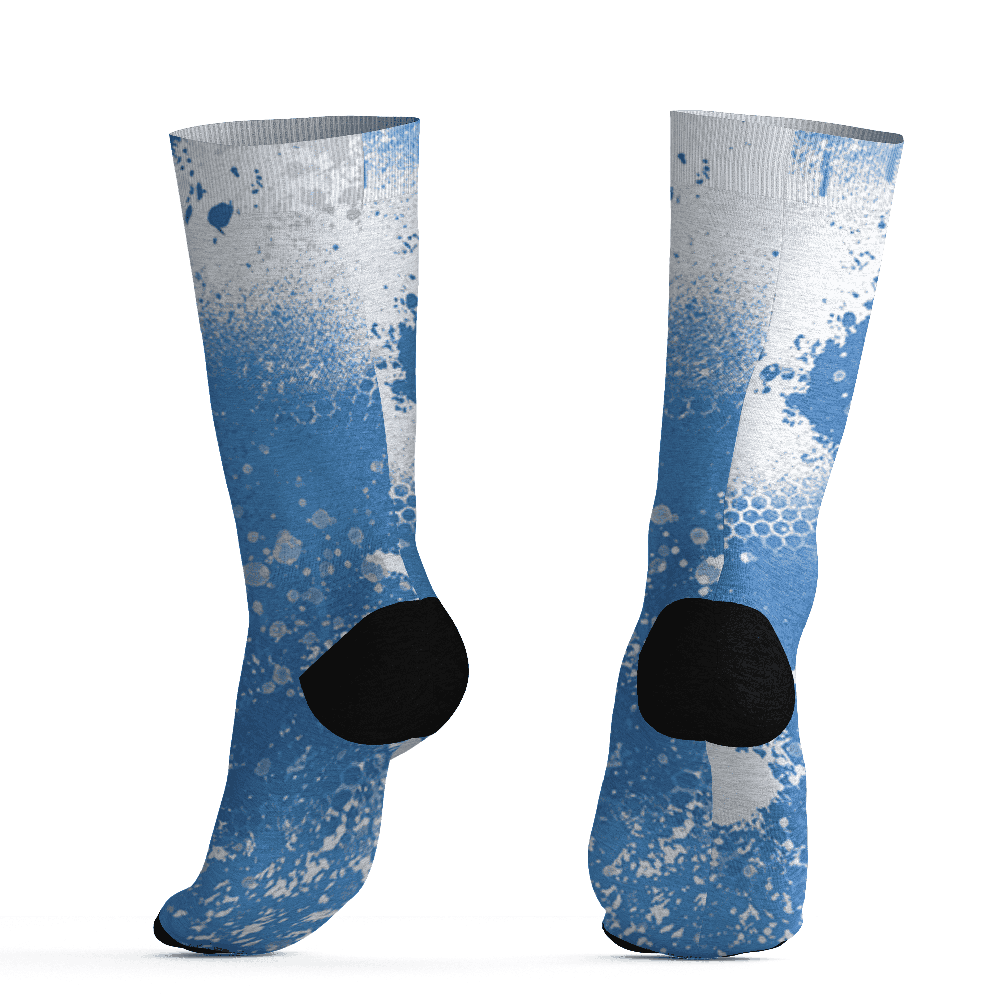 Carolina-Blue-Univercitii-17s-Socks-Match-23-Painted-Graffiti