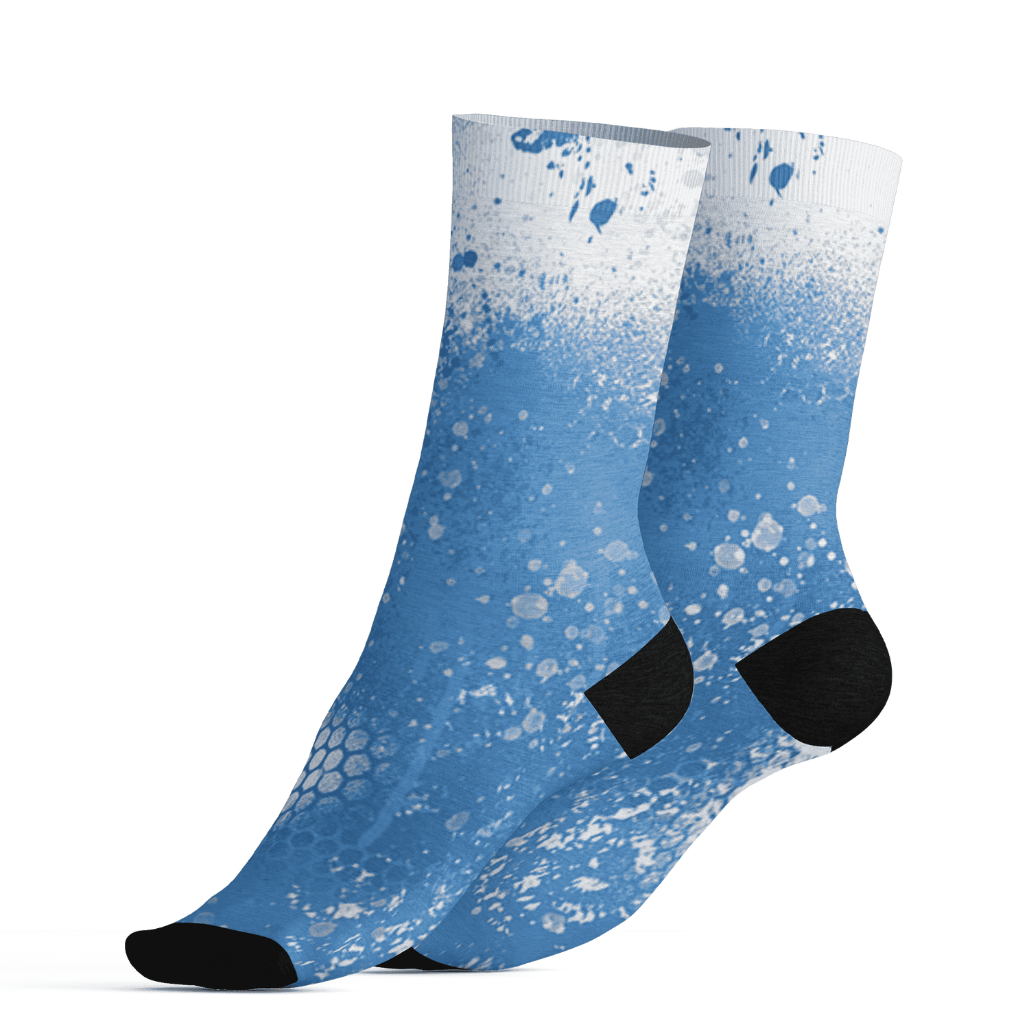 Carolina-Blue-Univercitii-17s-Socks-Match-23-Painted-Graffiti