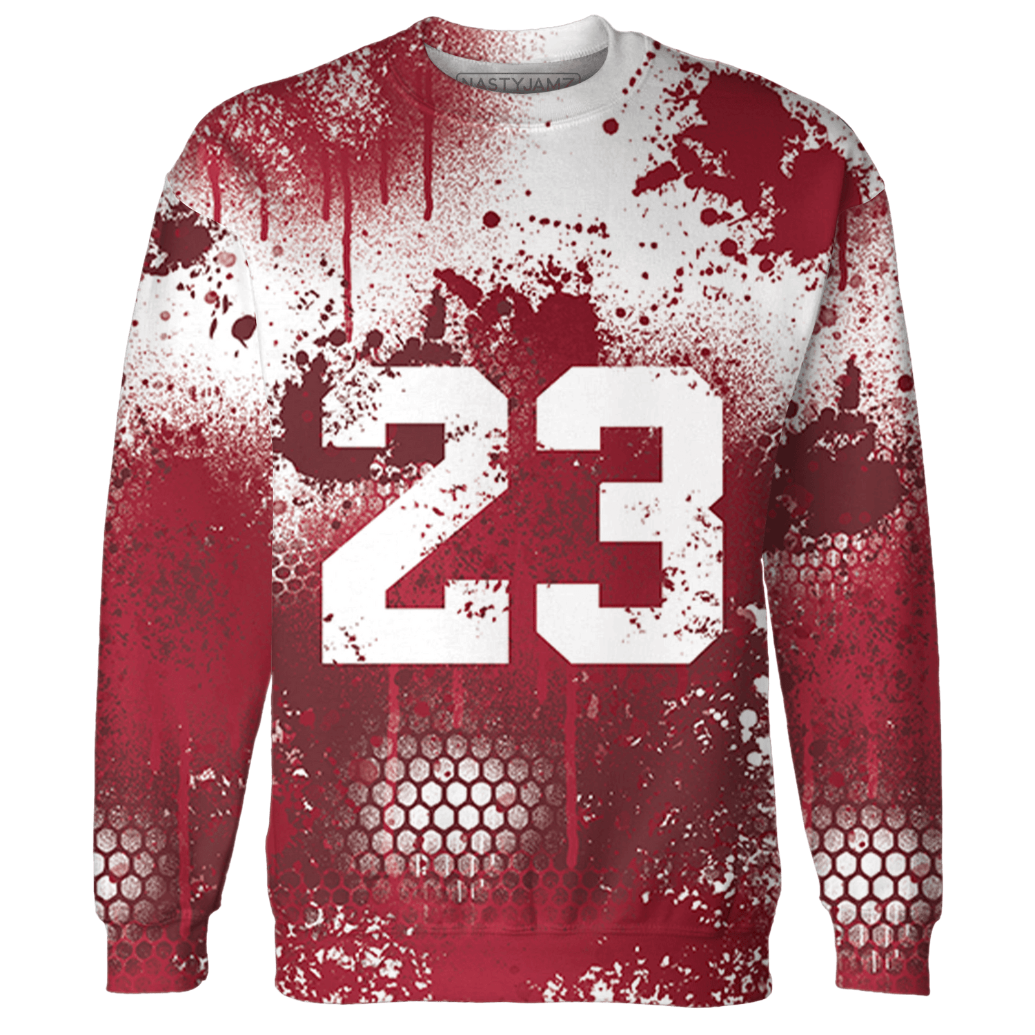 High 85 Metallic Burgundy 1s Sweatshirt Match 23 Painted Graffiti - NastyJamz