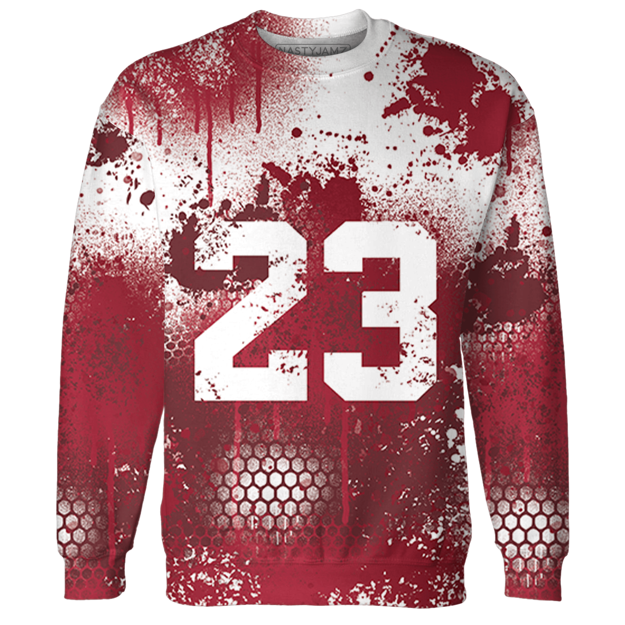High 85 Metallic Burgundy 1s Sweatshirt Match 23 Painted Graffiti - NastyJamz
