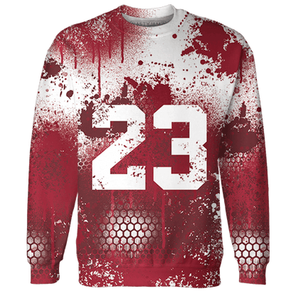 High 85 Metallic Burgundy 1s Sweatshirt Match 23 Painted Graffiti - NastyJamz