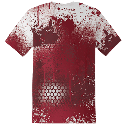 High 85 Metallic Burgundy 1s T Shirt Match 23 Painted Graffiti - NastyJamz
