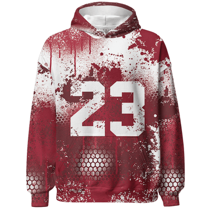 High 85 Metallic Burgundy 1s Hoodie Match 23 Painted Graffiti - NastyJamz