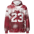 High 85 Metallic Burgundy 1s Hoodie Match 23 Painted Graffiti - NastyJamz