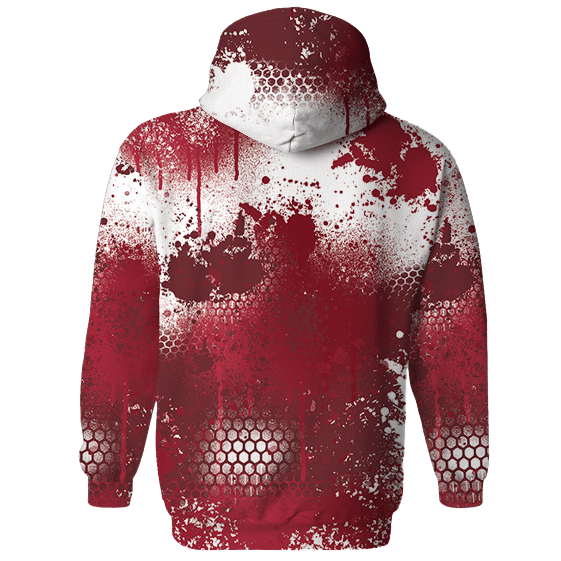 High 85 Metallic Burgundy 1s Hoodie Match 23 Painted Graffiti - NastyJamz