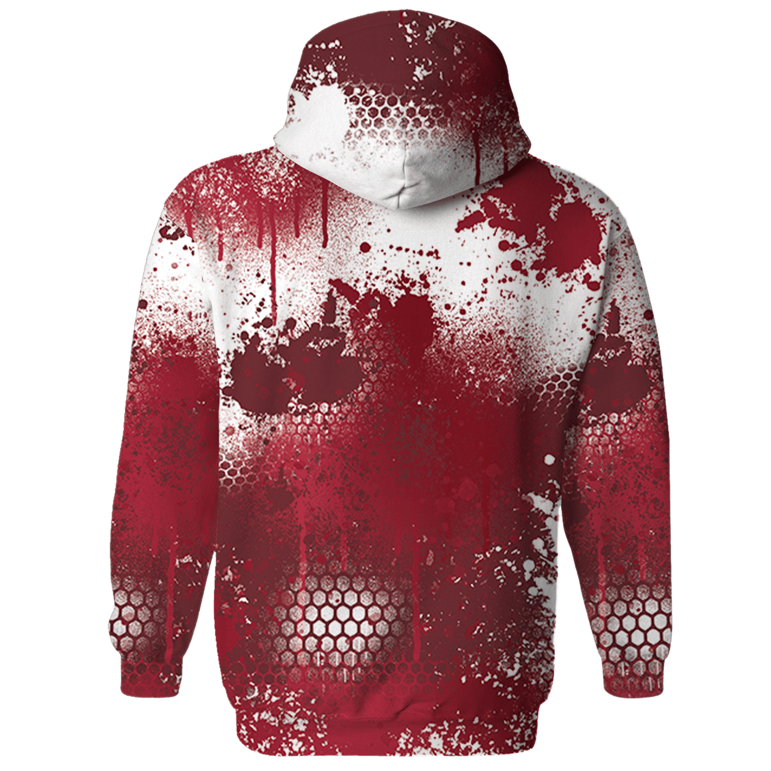 High 85 Metallic Burgundy 1s Hoodie Match 23 Painted Graffiti - NastyJamz
