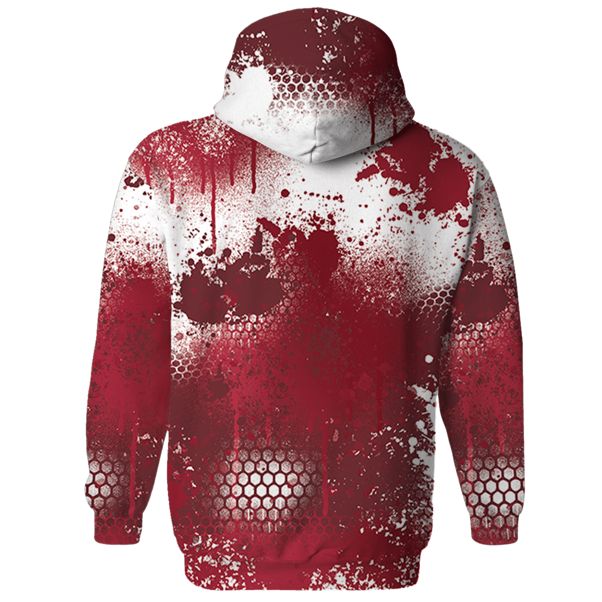 High 85 Metallic Burgundy 1s Hoodie Match 23 Painted Graffiti - NastyJamz