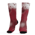 High 85 Metallic Burgundy 1s Socks Match 23 Painted Graffiti - NastyJamz