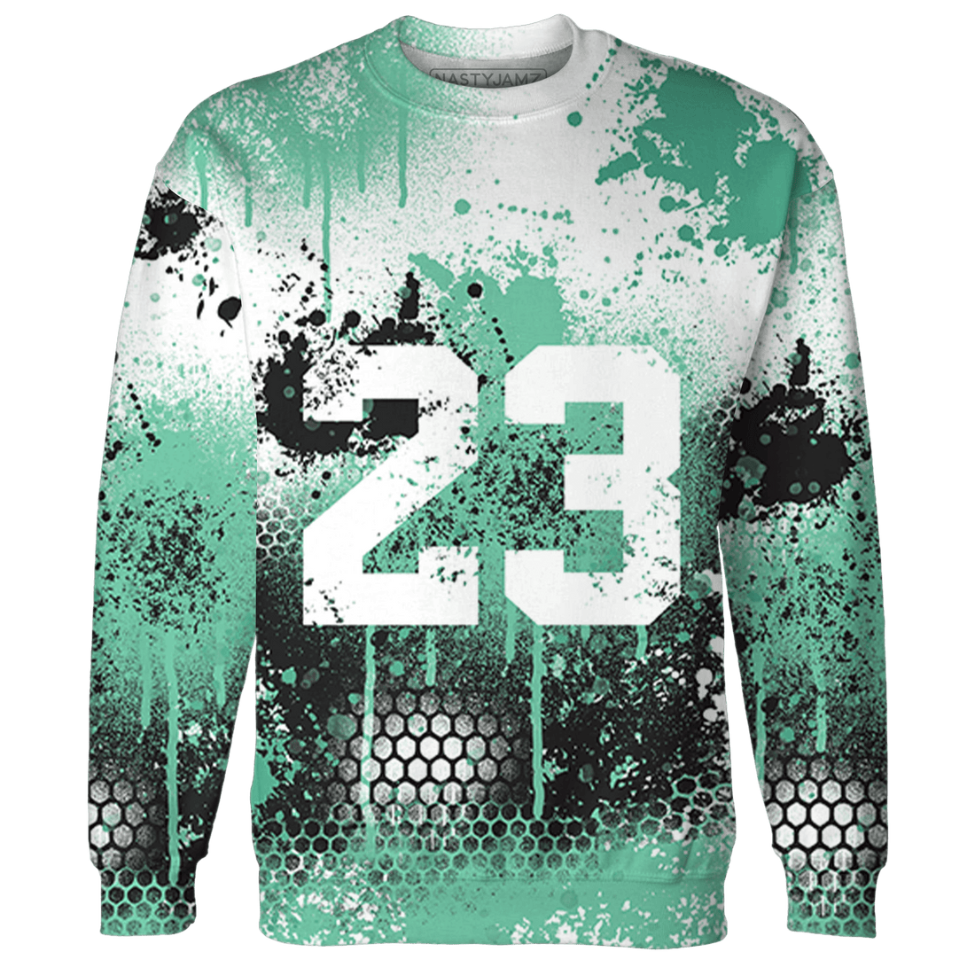 High OG Green Glow 1s Hoodie Match 23 Painted Graffiti - NastyJamz
