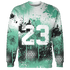 High OG Green Glow 1s Hoodie Match 23 Painted Graffiti - NastyJamz