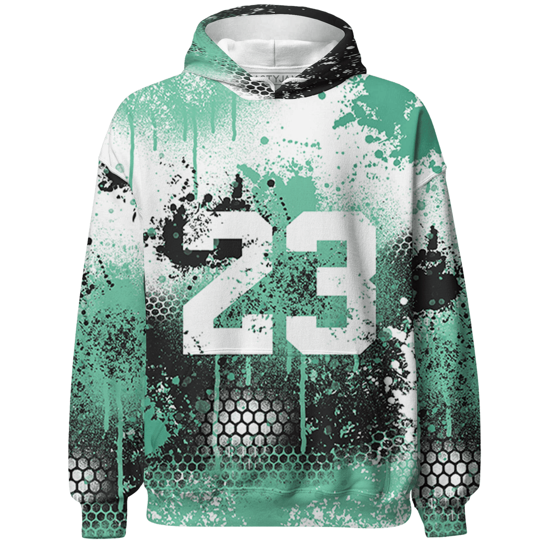 High OG Green Glow 1s Sweatshirt Match 23 Painted Graffiti - NastyJamz