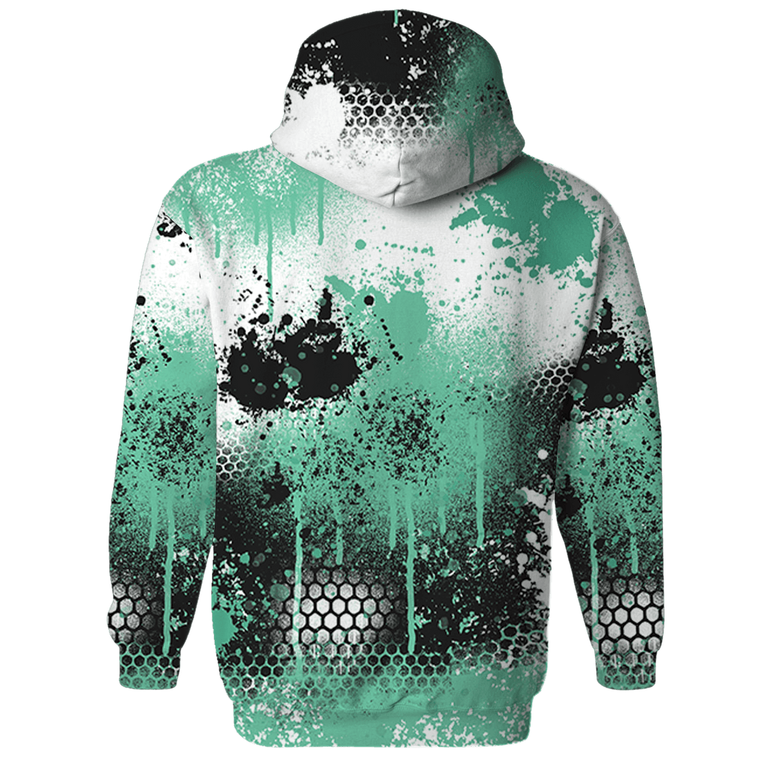 High OG Green Glow 1s Sweatshirt Match 23 Painted Graffiti - NastyJamz