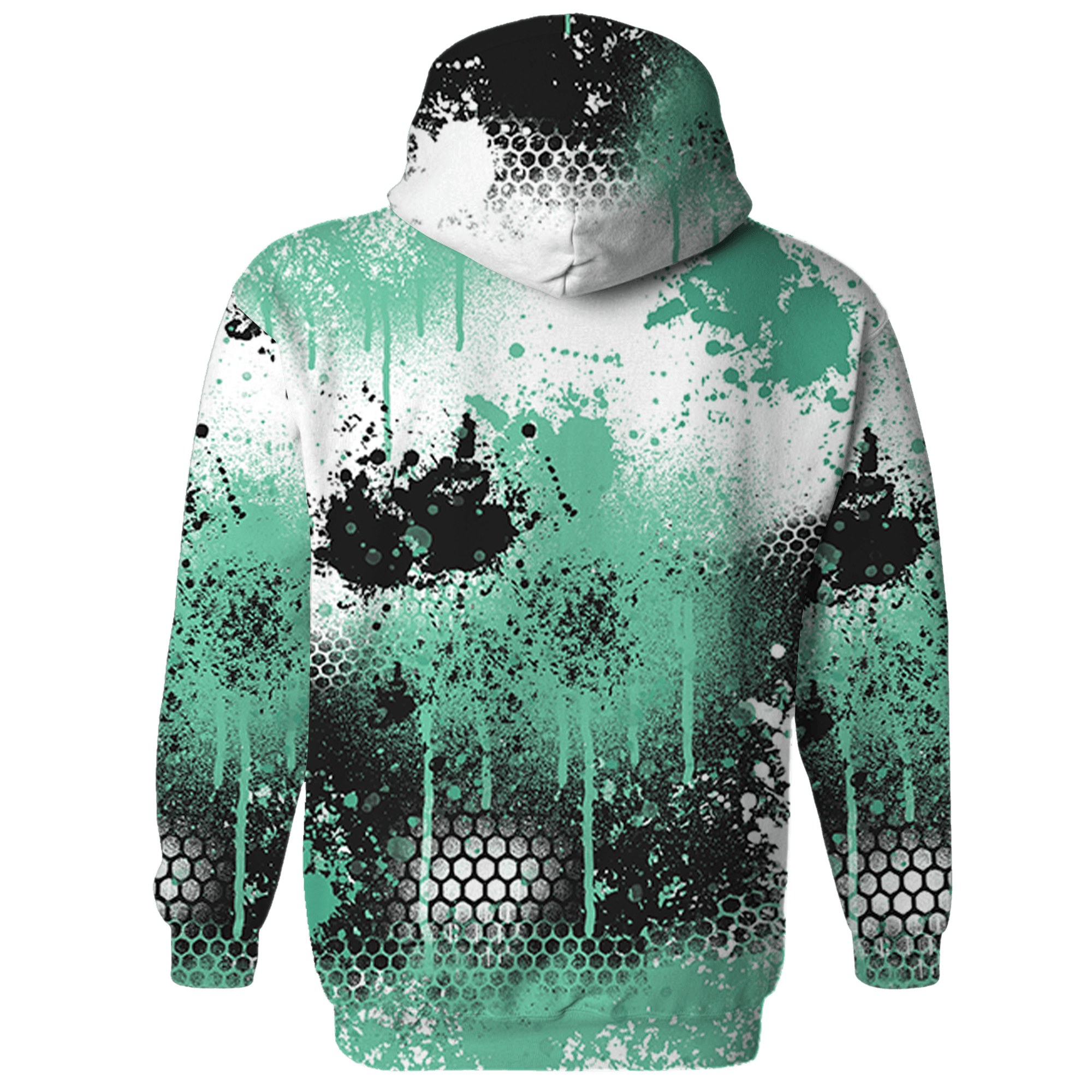High OG Green Glow 1s Sweatshirt Match 23 Painted Graffiti - NastyJamz