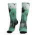 High OG Green Glow 1s Socks Match 23 Painted Graffiti - NastyJamz