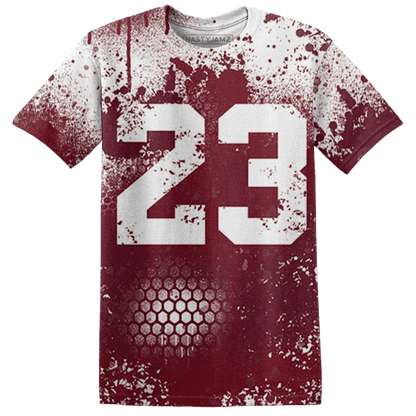 High White Team Red 1s T Shirt Match 23 Painted Graffiti - NastyJamz