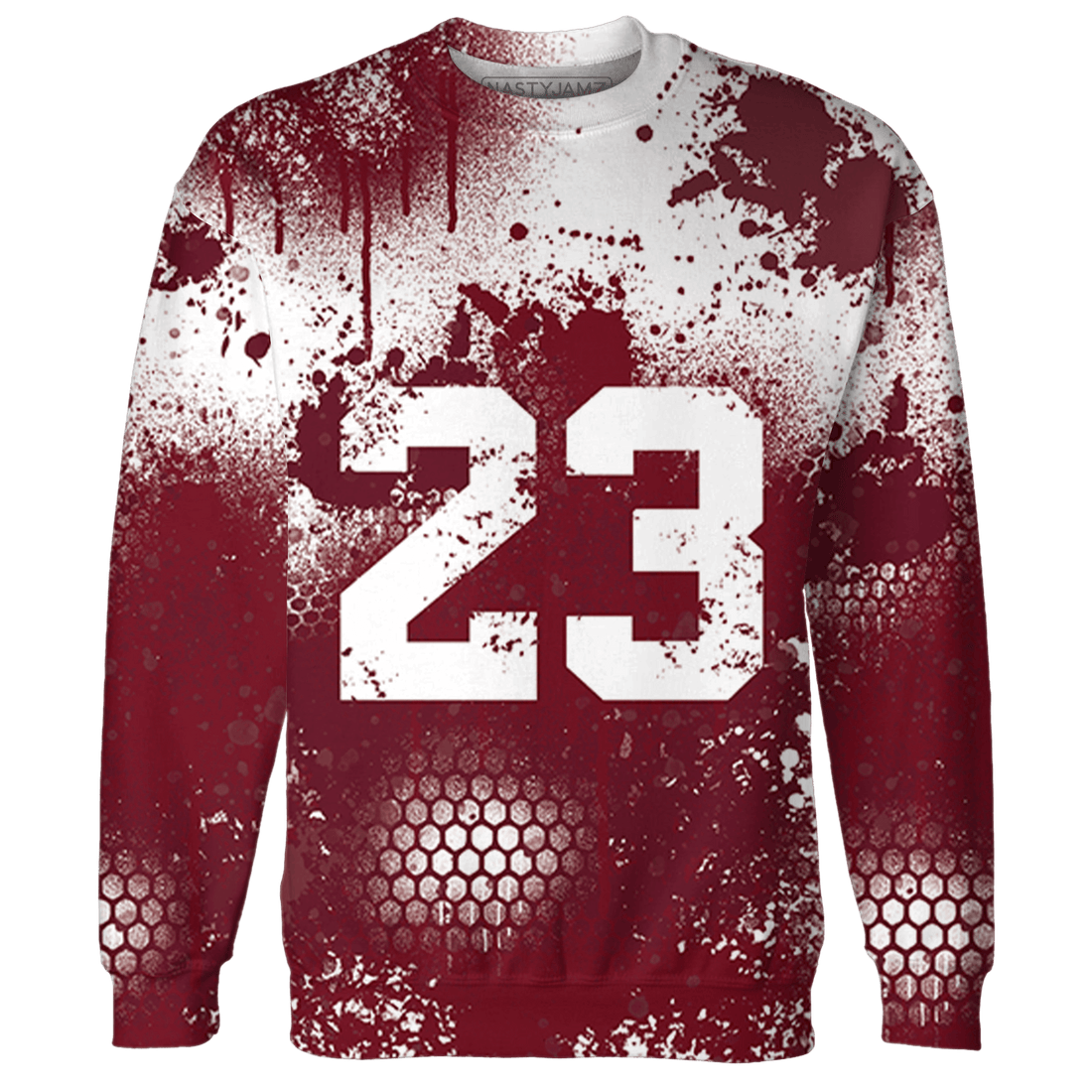 High White Team Red 1s Sweatshirt Match 23 Painted Graffiti - NastyJamz