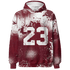 High White Team Red 1s Hoodie Match 23 Painted Graffiti - NastyJamz