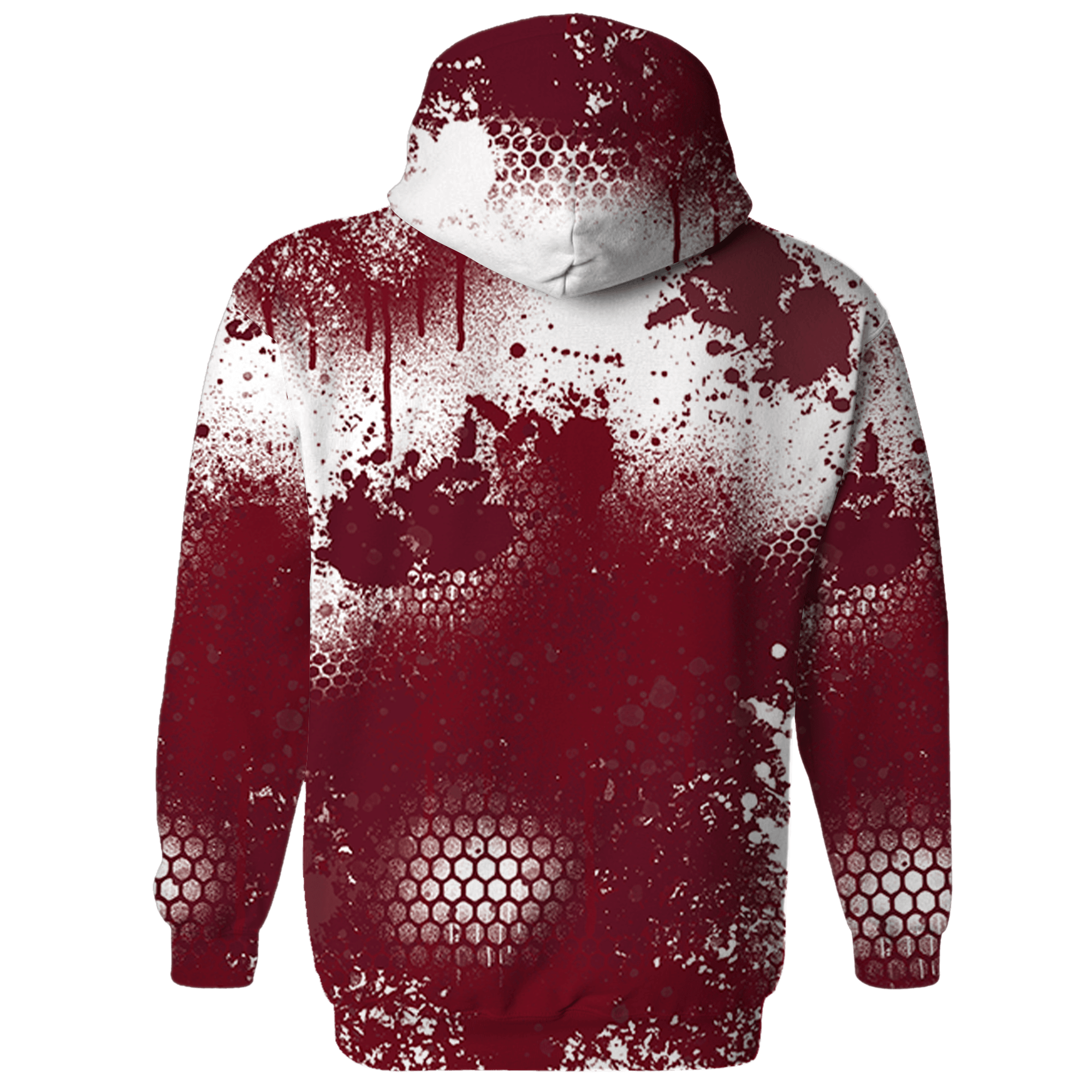High White Team Red 1s Hoodie Match 23 Painted Graffiti - NastyJamz