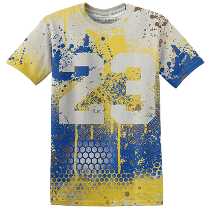Low OG Canary TVSC 1s T Shirt Match 23 Painted Graffiti - NastyJamz