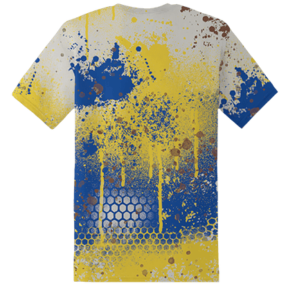 Low OG Canary TVSC 1s T Shirt Match 23 Painted Graffiti - NastyJamz