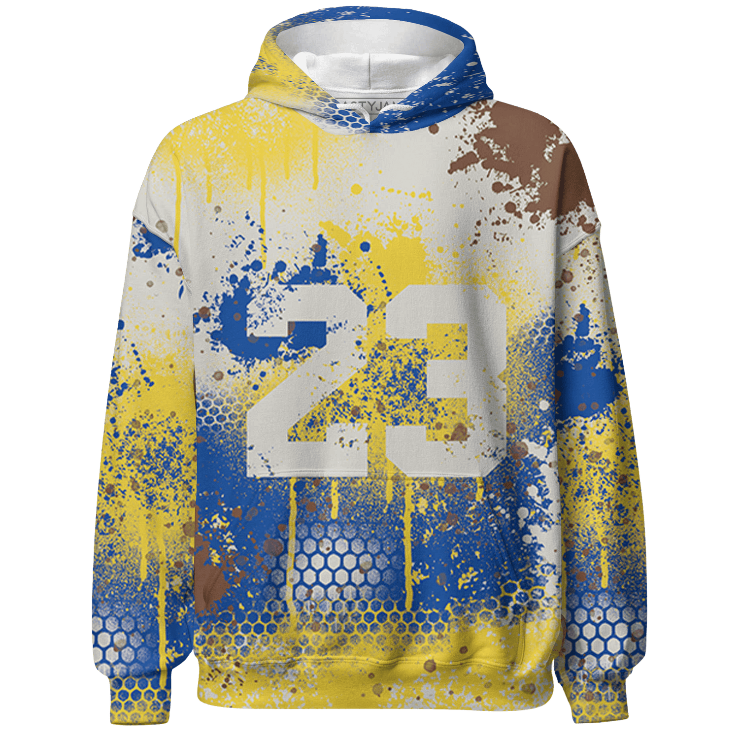 Low OG Canary TVSC 1s Hoodie Match 23 Painted Graffiti - NastyJamz