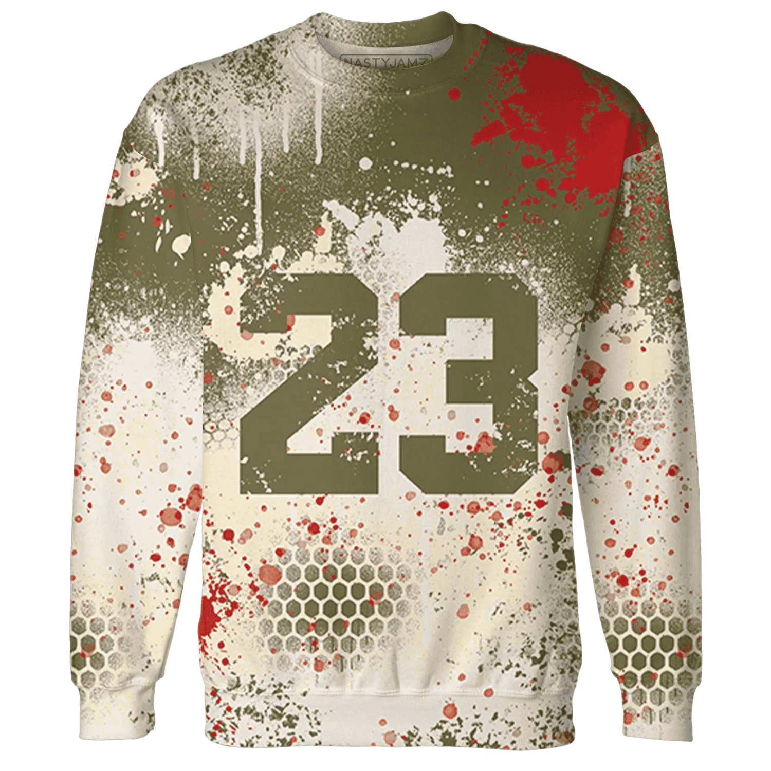 Medium-Olive-1s-Sweatshirt-Match-23-Painted-Graffiti