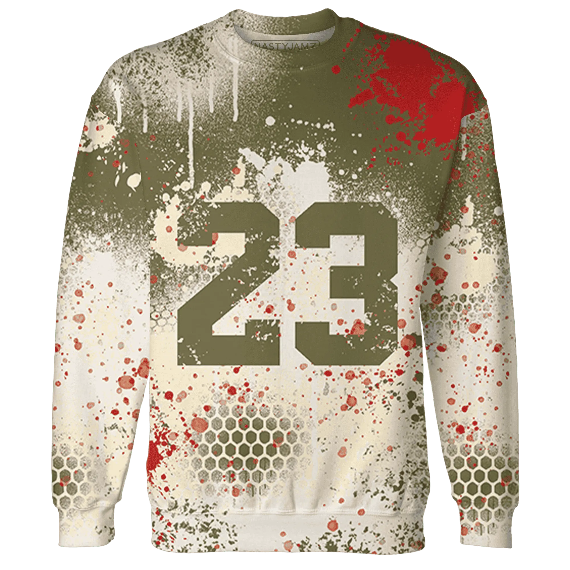 Medium-Olive-1s-Sweatshirt-Match-23-Painted-Graffiti