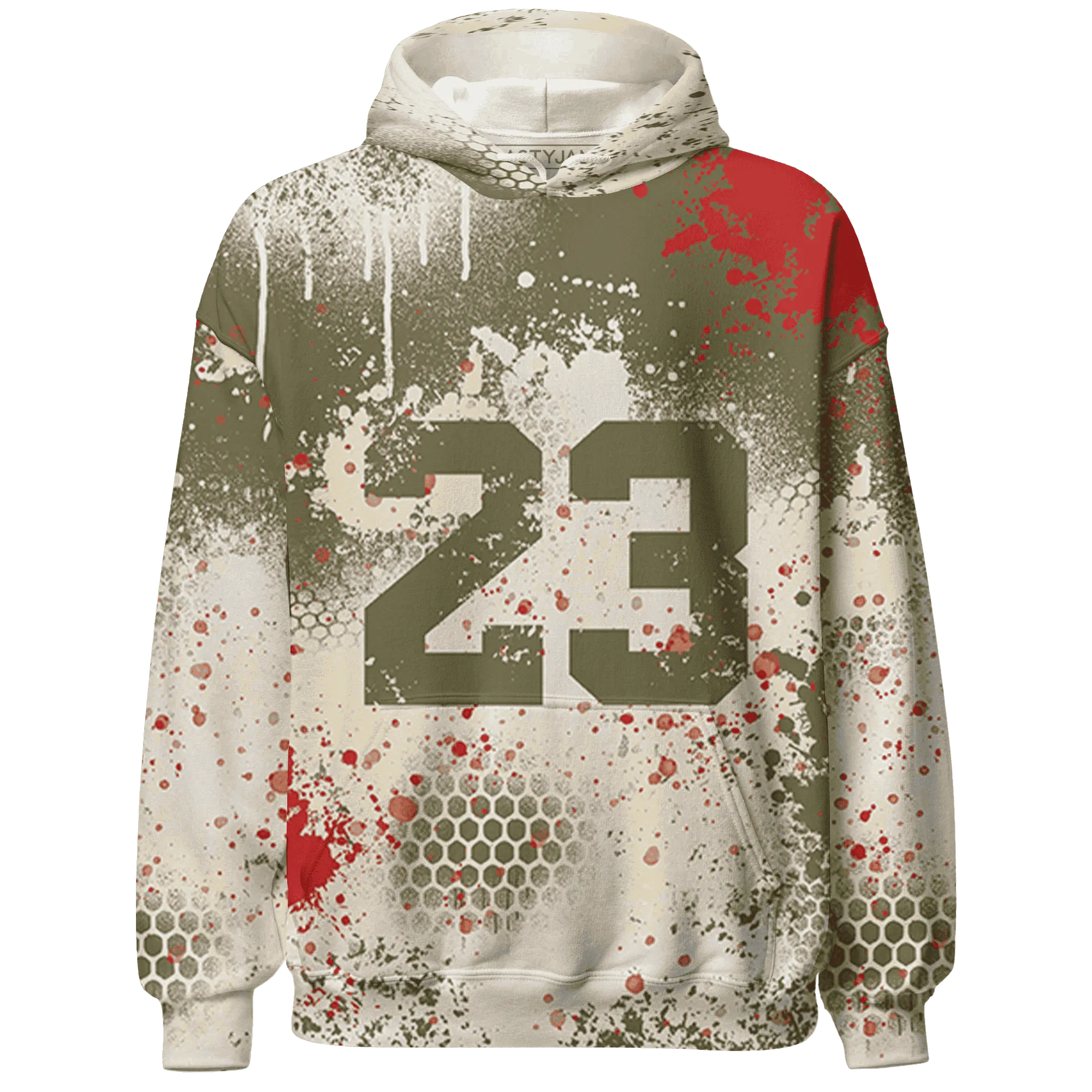 Medium-Olive-1s-Hoodie-Match-23-Painted-Graffiti