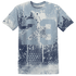 Mid Diffused Blue Grey 1s T Shirt Match 23 Painted Graffiti - NastyJamz