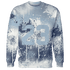 Mid Diffused Blue Grey 1s Sweatshirt Match 23 Painted Graffiti - NastyJamz