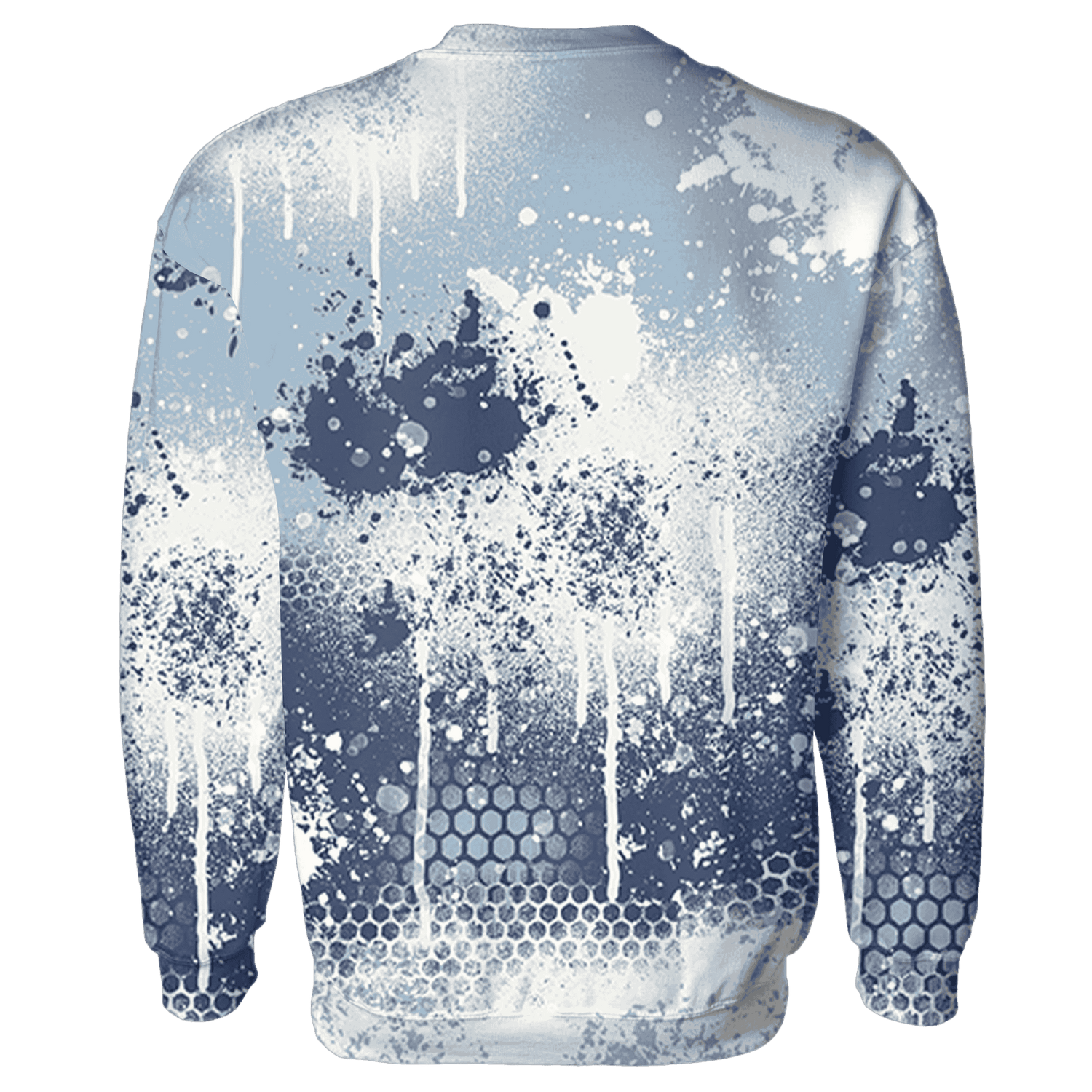 Mid Diffused Blue Grey 1s Sweatshirt Match 23 Painted Graffiti - NastyJamz
