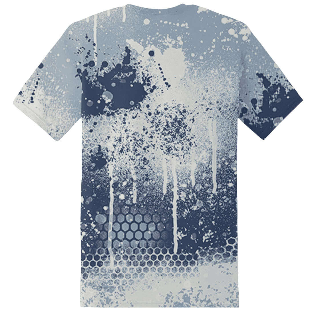 Mid Diffused Blue Grey 1s T Shirt Match 23 Painted Graffiti - NastyJamz