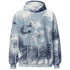 Mid Diffused Blue Grey 1s Hoodie Match 23 Painted Graffiti - NastyJamz