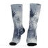 Mid Diffused Blue Grey 1s Socks Match 23 Painted Graffiti - NastyJamz