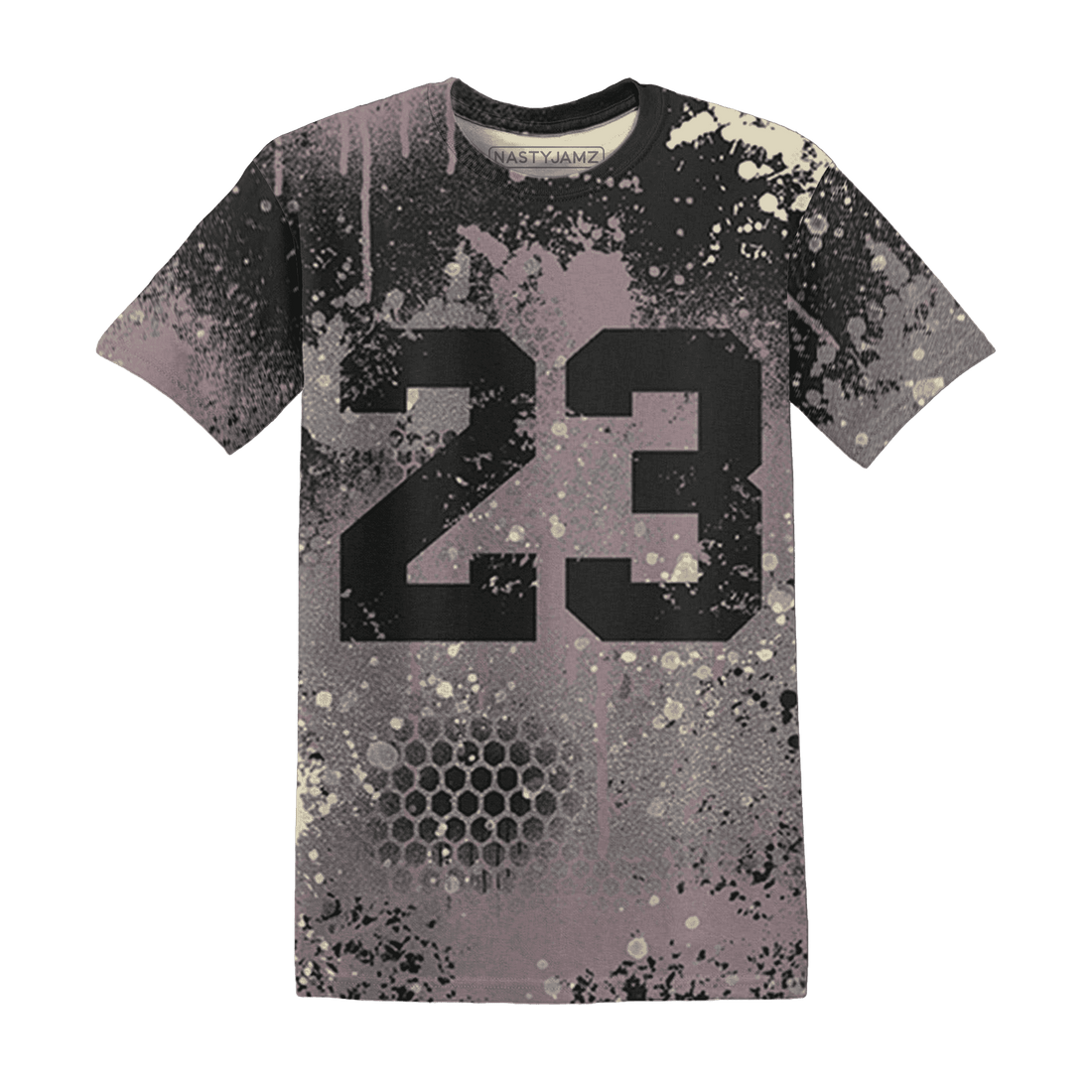 Black-Violet-Ore-3s-T-Shirt-Match-23-Painted-Graffiti