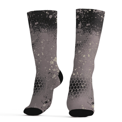 Black-Violet-Ore-3s-Socks-Match-23-Painted-Graffiti