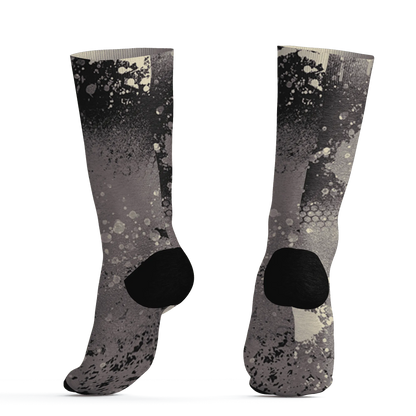 Black-Violet-Ore-3s-Socks-Match-23-Painted-Graffiti