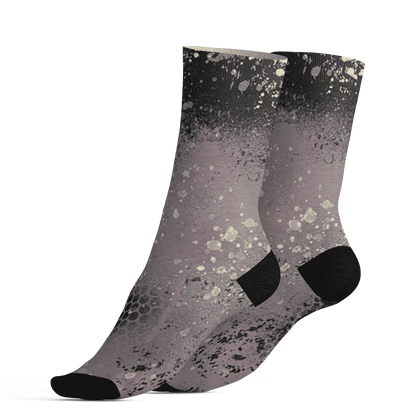 Black-Violet-Ore-3s-Socks-Match-23-Painted-Graffiti