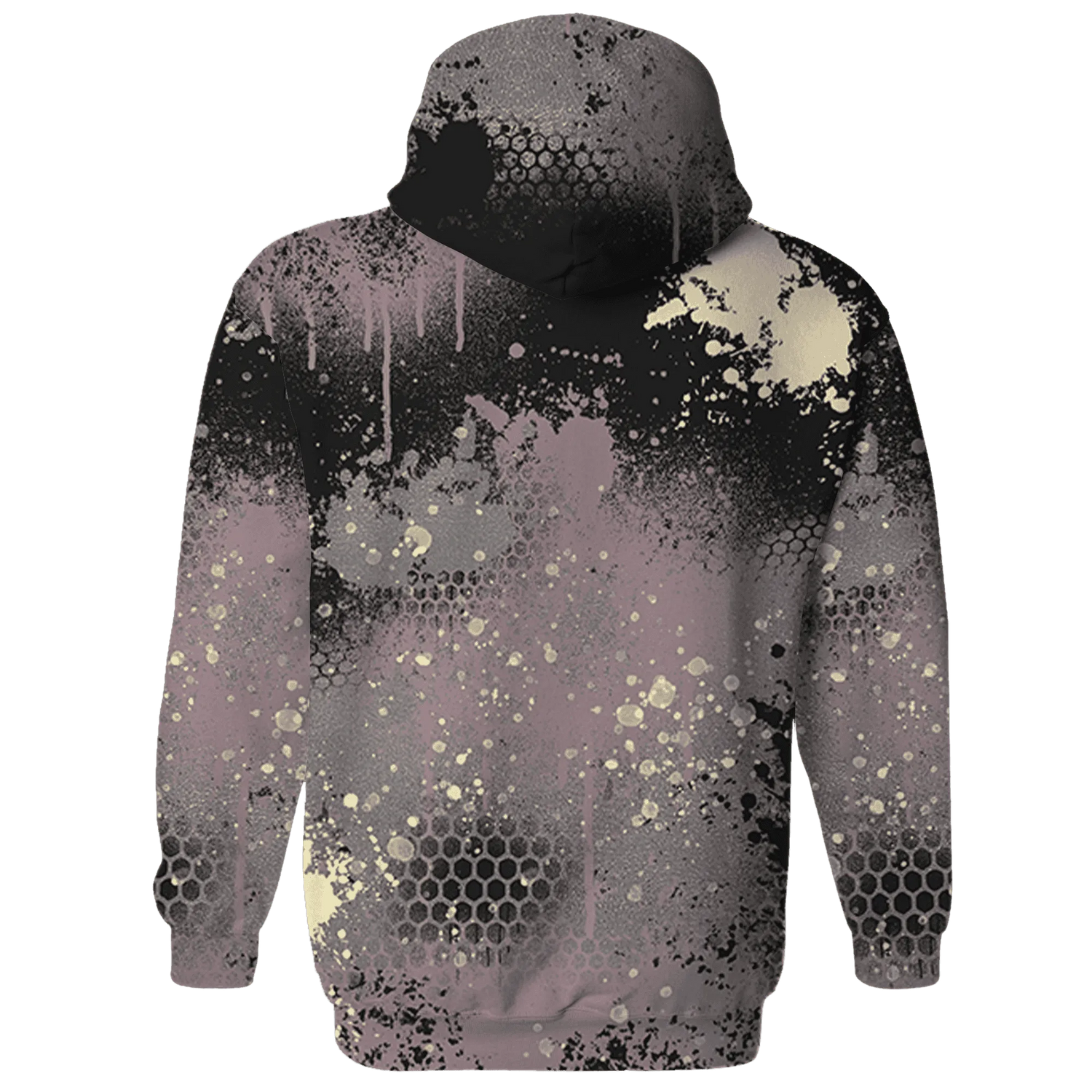Black-Violet-Ore-3s-Hoodie-Match-23-Painted-Graffiti