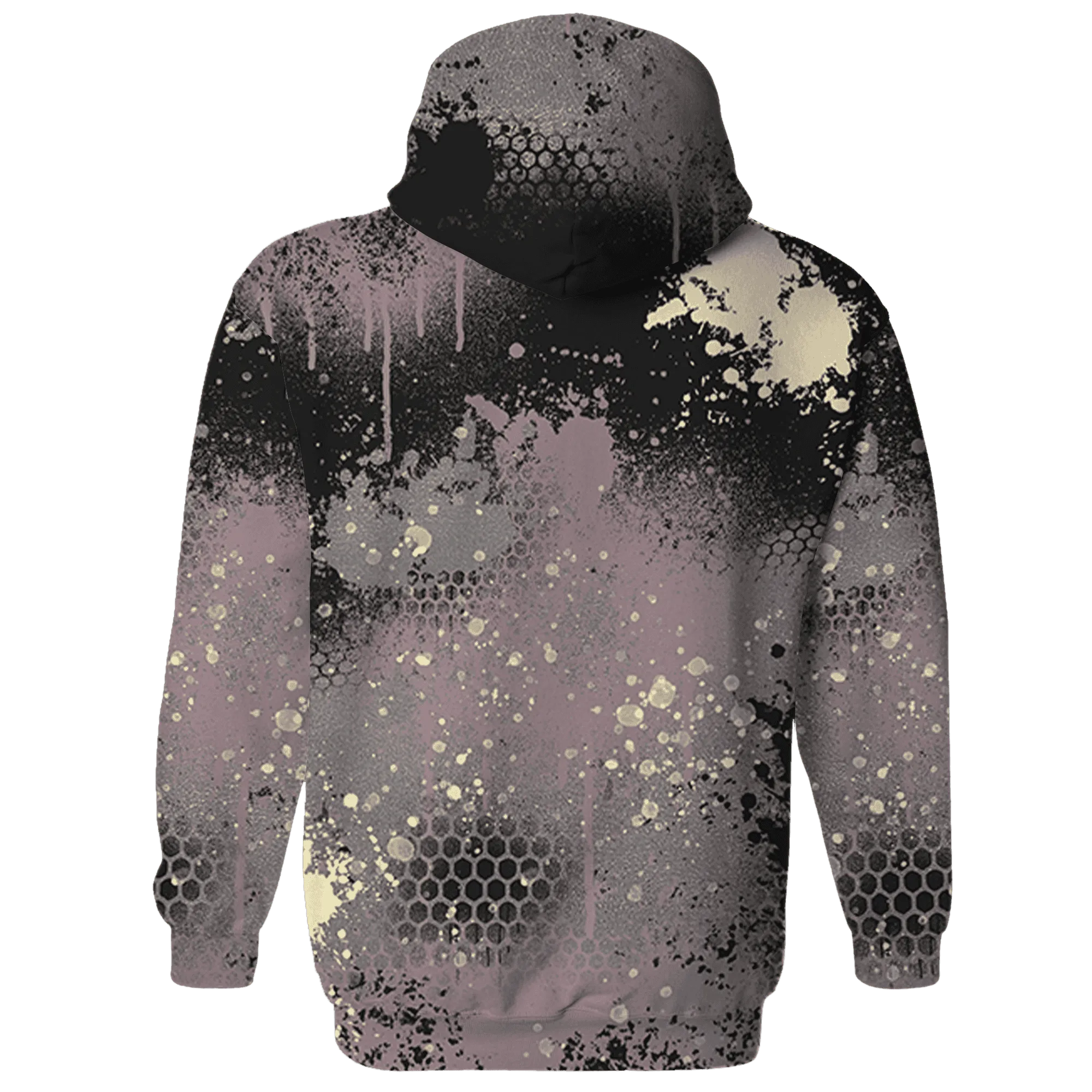 Black-Violet-Ore-3s-Hoodie-Match-23-Painted-Graffiti