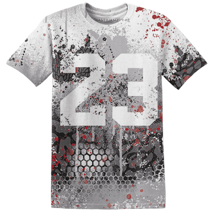 Cement-Grey-3s-T-Shirt-Match-23-Painted-Graffiti