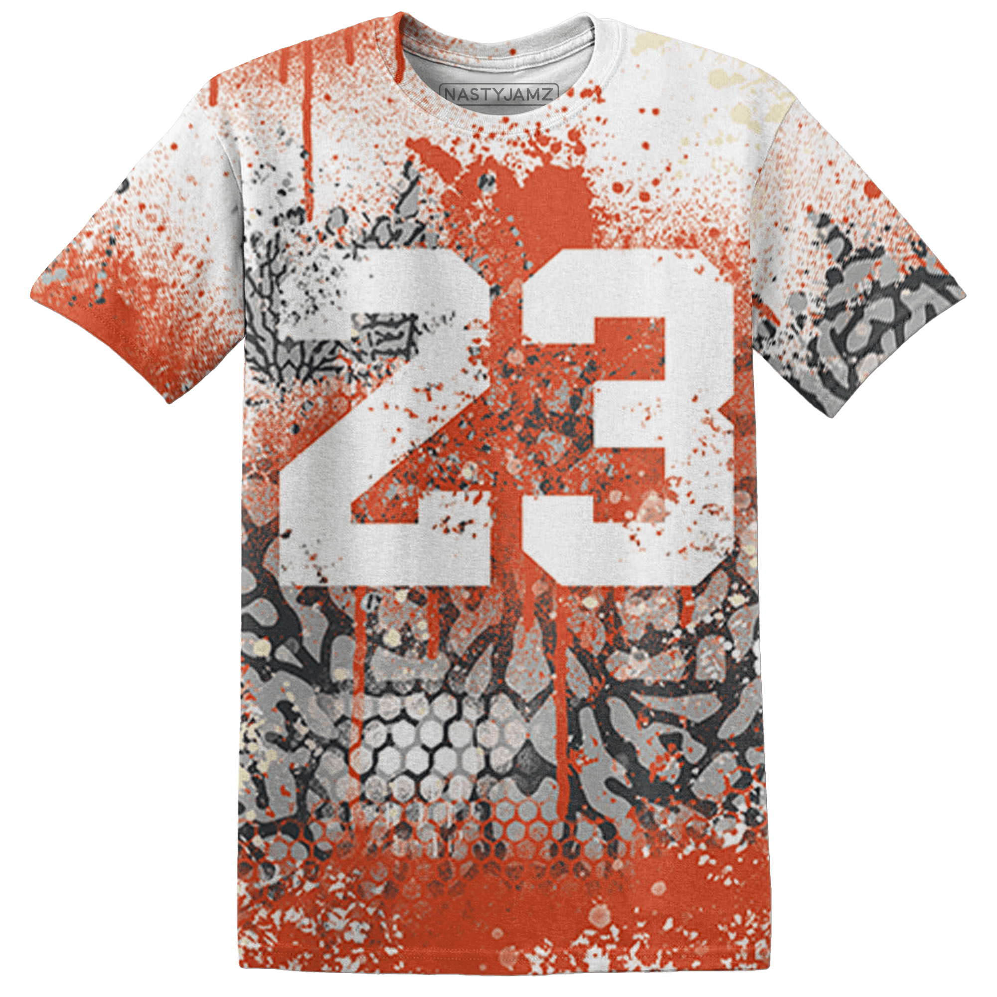 Georgia Peach 3s T Shirt Match 23 Painted Graffiti - NastyJamz