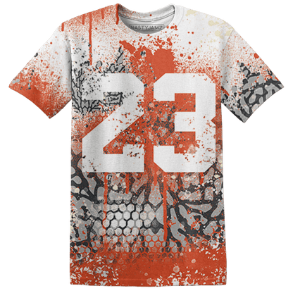 Georgia Peach 3s T Shirt Match 23 Painted Graffiti - NastyJamz