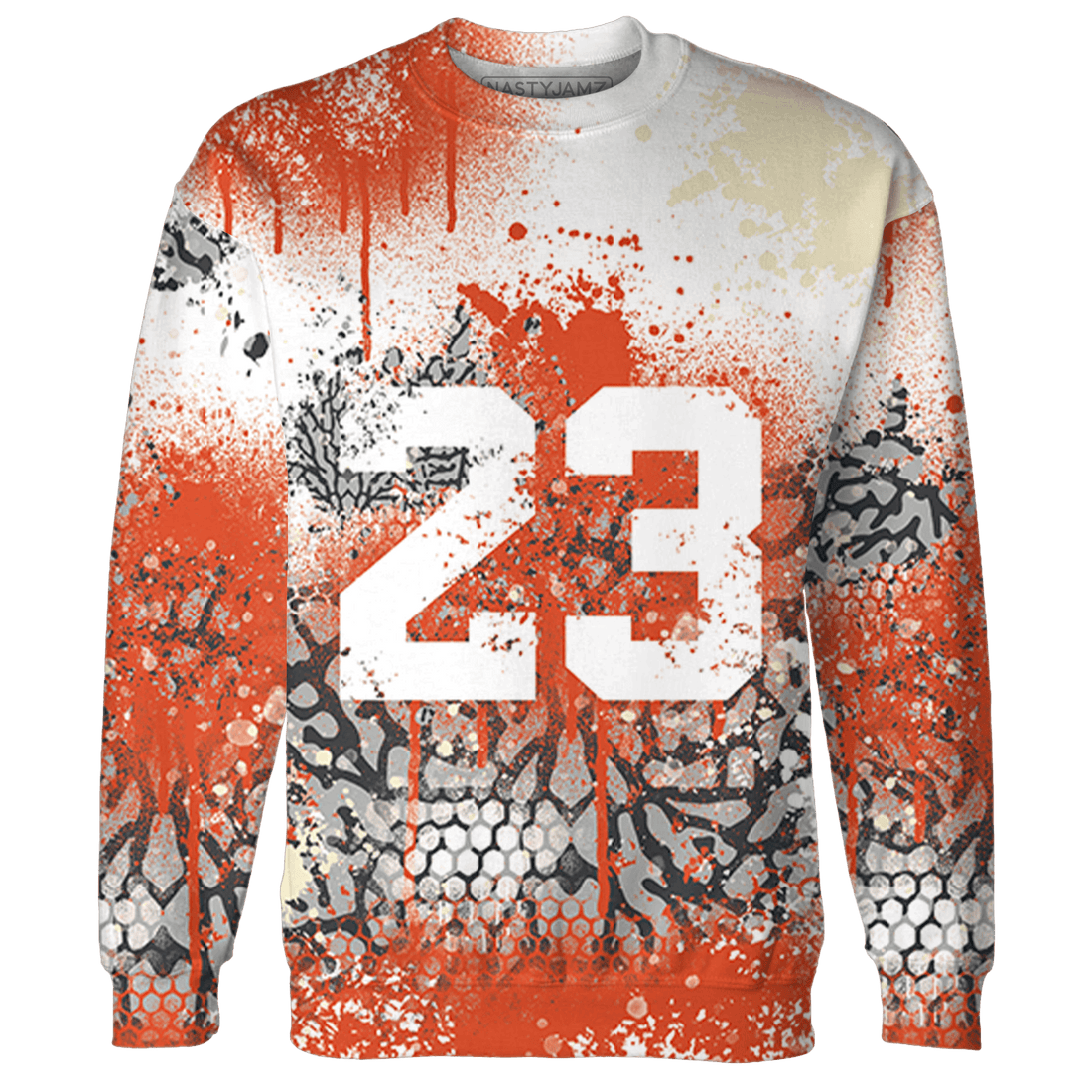 Georgia Peach 3s Hoodie Match 23 Painted Graffiti - NastyJamz